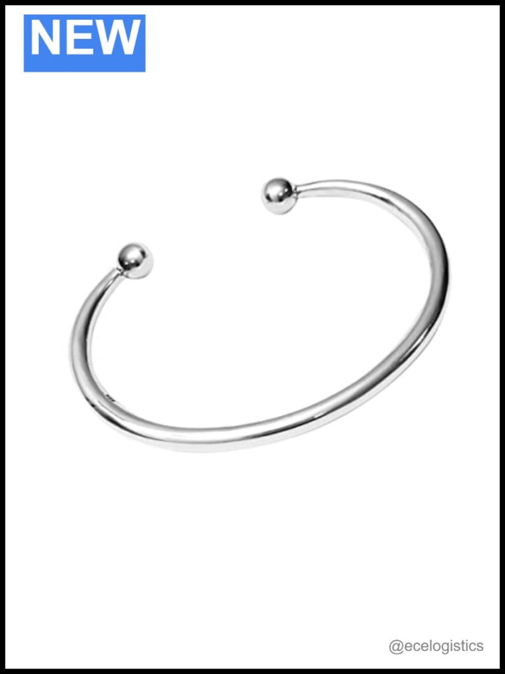 925 Sterling Silver Torque Bangle Slim Plain Bar Bracelet for Men Women